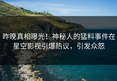 昨晚真相曝光！神秘人的猛料事件在星空影视引爆热议，引发众怒