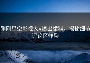 刚刚星空影视大V爆出猛料，揭秘细节评论区炸裂