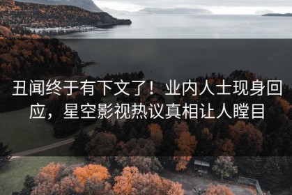 丑闻终于有下文了！业内人士现身回应，星空影视热议真相让人瞠目