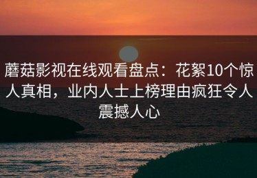 蘑菇影视在线观看盘点：花絮10个惊人真相，业内人士上榜理由疯狂令人震撼人心