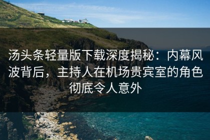 汤头条轻量版下载深度揭秘：内幕风波背后，主持人在机场贵宾室的角色彻底令人意外