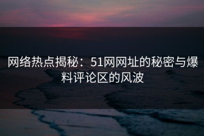 网络热点揭秘：51网网址的秘密与爆料评论区的风波